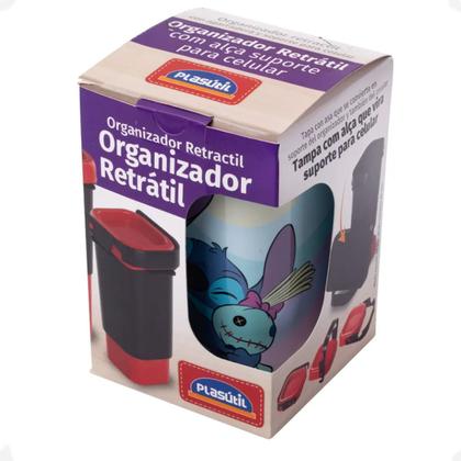 Imagem de Organizador lápis e Caneta Retrátil C Suporte Celular Stitch