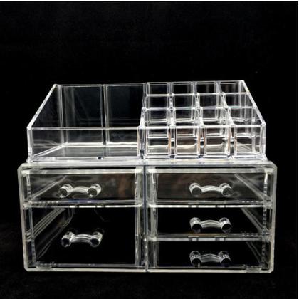 Imagem de Organizador maquiagem acrilico 5 gavetas 16 divisorias