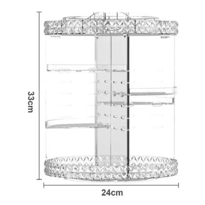 Imagem de Organizador Maquiagem Suporte Cosmético Giratório Acrílico