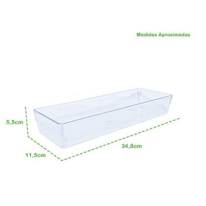 Imagem de Organizador Mesa Multiuso Acrílico Transparente Cosméticos Prateleiras Banheiro