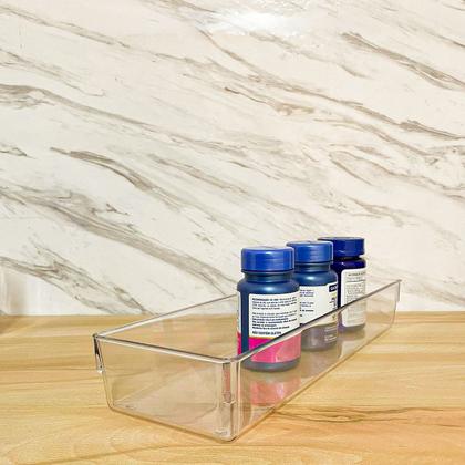 Imagem de Organizador Mesa Prateleiras Multiuso Acrílico Transparente Cosméticos Banheiro