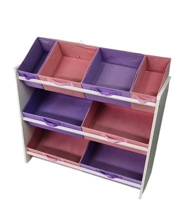 Imagem de Organizador Montessoriano 11 Caixas Branco/Rosa 88X83X