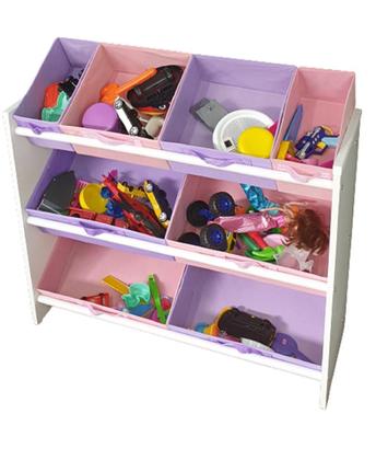 Imagem de Organizador Montessoriano 11 Caixas Branco/Rosa 88X83X