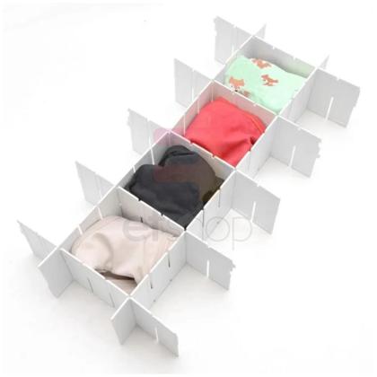 Imagem de organizador multifuncional ajustável de gaveta de plastico com divisoria - pct com 12 pcs placa separadora de maquiagem clapboar