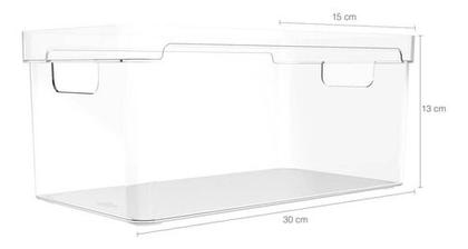 Imagem de Organizador Multiuso 30x15x13cm Caixa Organizadora  Clear Ou