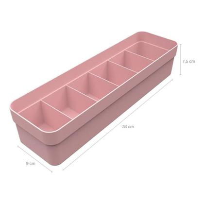 Imagem de Organizador Multiuso Com 6 Divisórias Colméia Caixa Porta Jóias Acessórios Roupa Íntima Panos Para Cozinha Banheiro Quarto