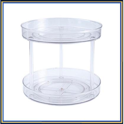 Imagem de Organizador Multiuso Giratório 2 Andares Cozinha Maquiagem