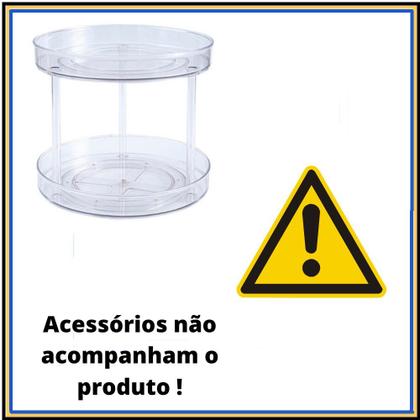 Imagem de Organizador Multiuso Giratório 2 Andares Cozinha Maquiagem