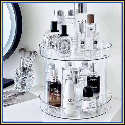 Imagem de Organizador Multiuso Giratório 2 Andares Cozinha Maquiagem