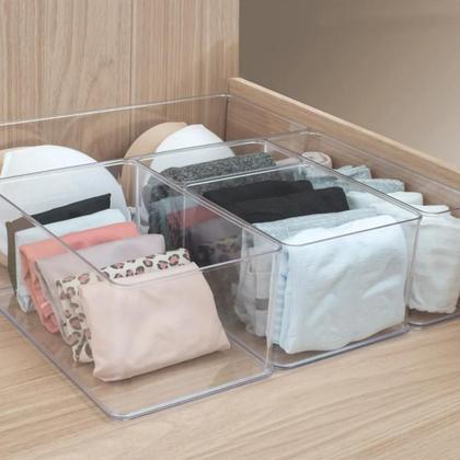 Imagem de Organizador Multiuso Modular Acrílico Gaveta Armário Cozinha Geladeira Escritório Banheiro Mesa Transparente