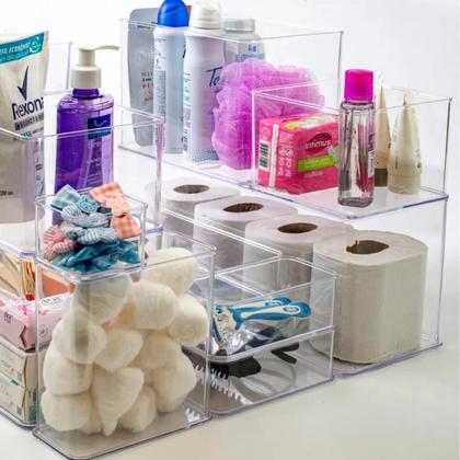 Imagem de Organizador Multiuso Modular Acrílico Gaveta Armário Cozinha Geladeira Escritório Banheiro Mesa Transparente