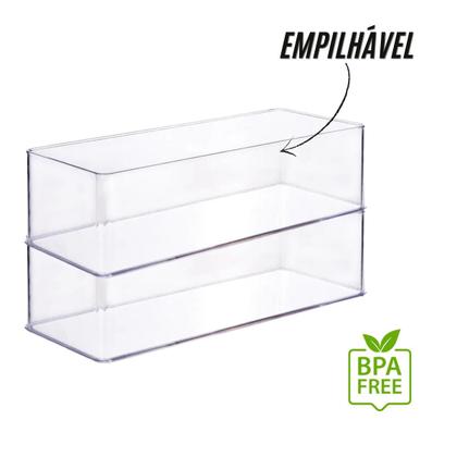 Imagem de Organizador Multiuso Modular Acrílico Gaveta Armário Cozinha Geladeira Escritório Banheiro Mesa Transparente