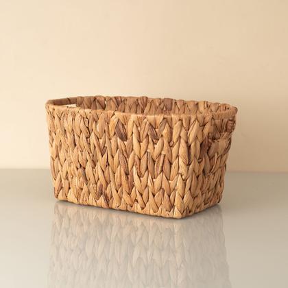 Imagem de organizador multiuso oval com alças 32cm de fibra natural - Oikos