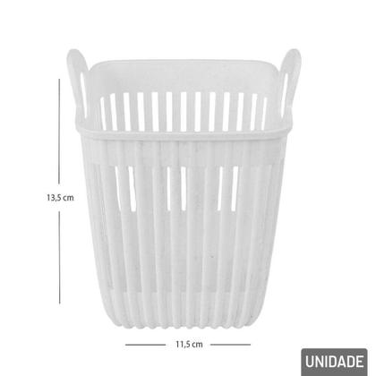 Imagem de Organizador Multiuso Plástico 13,5x10,5m Branco - Tudo em Caixa