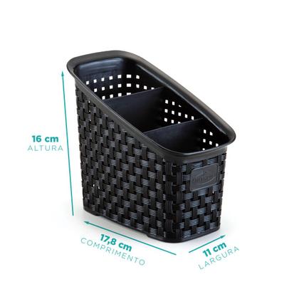 Imagem de Organizador Multiuso Rattan com 3 Divisórias