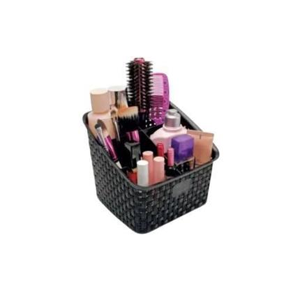 Imagem de Organizador Multiuso Rattan Com 6 Divisórias Preto