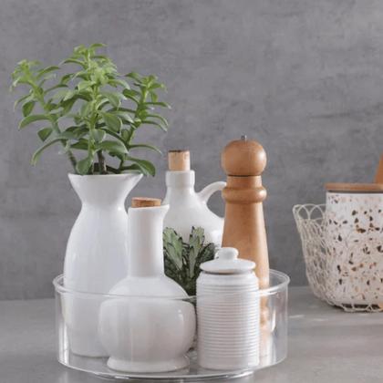 Imagem de Organizador Multiuso Redondo Giratório Com 23cm Diamond