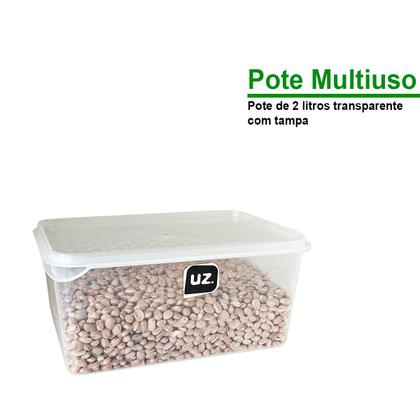 Imagem de Organizador Multiuso Transparente com Tampa 2 Litros
