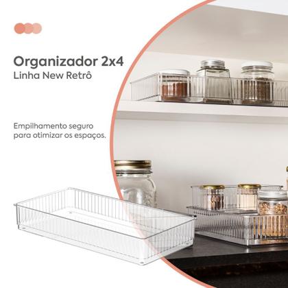 Imagem de Organizador New Retrô 2,1 L Cristal 2X4 Coza