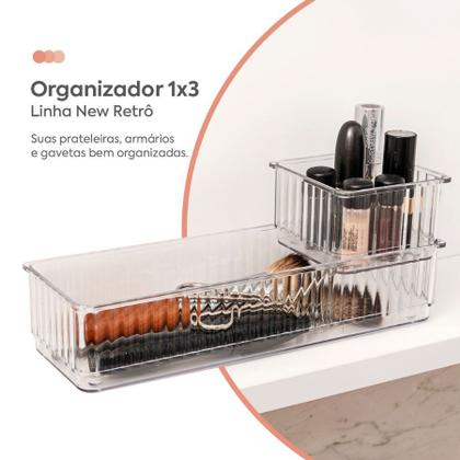 Imagem de Organizador New Retrô 700ml Cristal 1x3