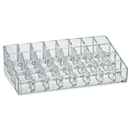 Imagem de Organizador Para Batons Maquiagem Cosméticos Esmaltes Com 32 Divisórias Em Acrílico