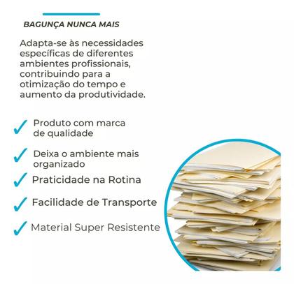 Imagem de Organizador Para Escritório 5 Divisões De Documentos Preto