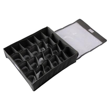 Imagem de Organizador Peças Íntimas c/ Tampa Tnt Colmeia Gaveta 24 Nichos Biquini Cueca Meia