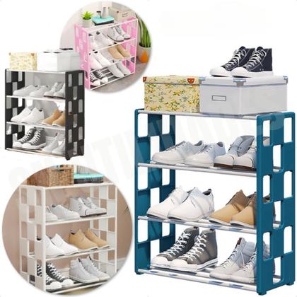 Imagem de Organizador Pequeno Adequado Para Sapatos De 4 Camadas Empilhável Ideal Para Presente