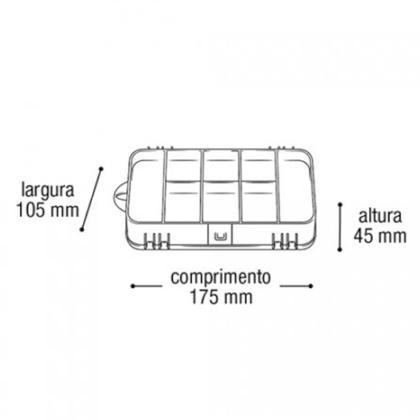 Imagem de Organizador plástico com 13 compartimentos - Double case 8002