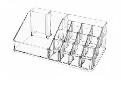 Imagem de Organizador Porta Maquiagem Pincel Batom Acrílico 3 Gavetas