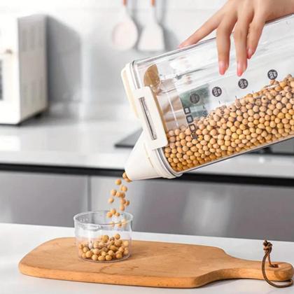 Imagem de Organizador Pote Hermético 1,8 L Com Copo Medidor Bico Dosador Cozinha