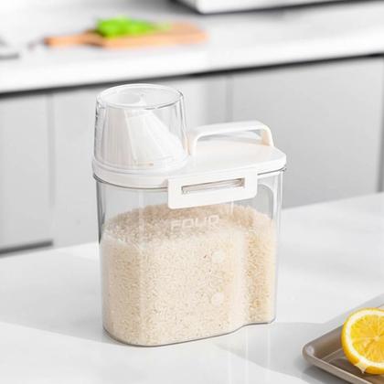 Imagem de Organizador Pote Hermético 1,8 L Com Copo Medidor Bico Dosador Cozinha