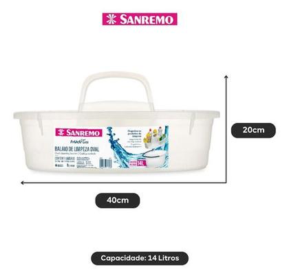 Imagem de Organizador Produto Limpeza Balaio Oval 6l C/ Alça Sanremo