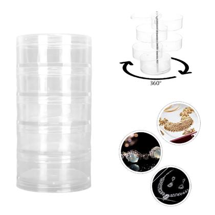 Imagem de Organizador Redondo Giratório 5 Camadas Cosmeticos Maquiagem