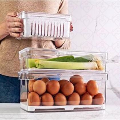 Imagem de Organizador Resistente Transparente Multiuso Porta Ovos 2 UN