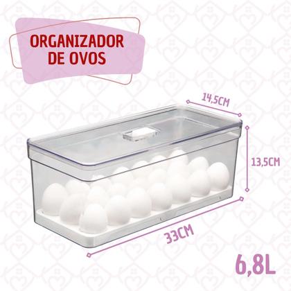 Imagem de Organizador Resistente Transparente Multiuso Porta Ovos 2 UN