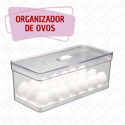 Imagem de Organizador Resistente Transparente Multiuso Porta Ovos 2 UN