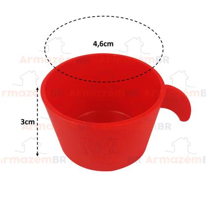 Imagem de Organizador Sachês De Mesa Guardanapos Açúcar Mexedor E 12 Porta Copos Descartável 50/80ml Vermelho