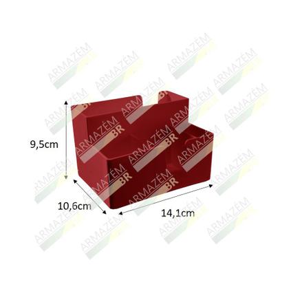 Imagem de Organizador Sachês De Mesa Guardanapos Açúcar Mexedor E 12 Porta Copos Descartável 50/80ml Vermelho