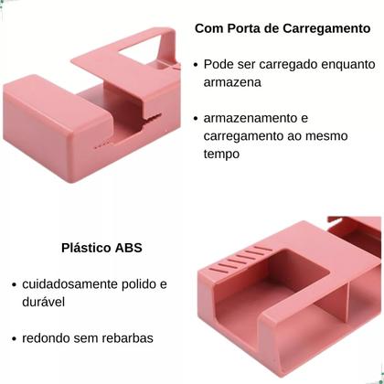 Imagem de Organizador Suporte Adesivo Porta Celular Controle Remoto PRETO