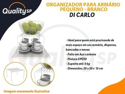 Imagem de Organizador Suporte Armário Pequeno Cozinha Aramado Dicarlo