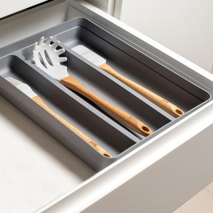 Imagem de Organizador Suporte Extensível Porta Talheres Cozinha Gaveta