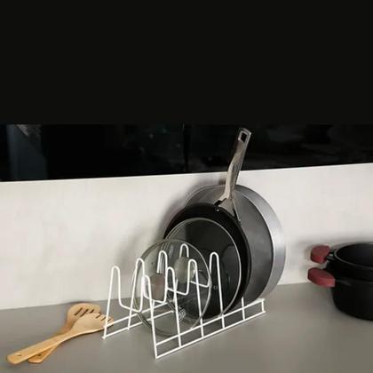 Imagem de Organizador Suporte Para Tampas de Panela Frigideira Formas Assadeiras Armário