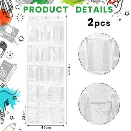 Imagem de Organizador suspenso de armazenamento de fones de ouvido para sala de aula Vincreem