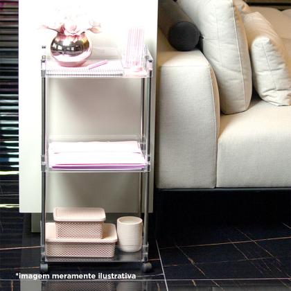 Imagem de Organizador Triplo C/ Rodizio 38x28x76 Cm