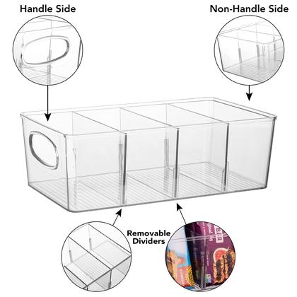 Imagem de Organizadores de despensa ClearSpace Plastic, pacote com 2 divisórias