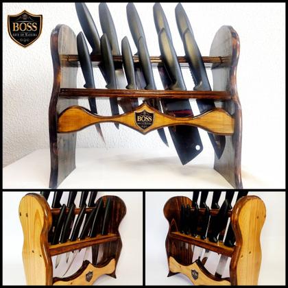 Imagem de Organizadores de Facas de Balcão em Madeira esculpida