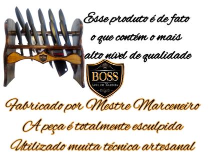 Imagem de Organizadores de Facas de Balcão em Madeira esculpida