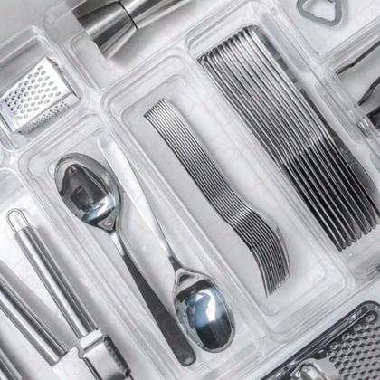 Imagem de Organizadores de Gavetas Modulo n2 Maquiagem Talheres 4 unid