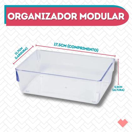 Imagem de Organizadores de Gavetas Modulo n2 Maquiagem Talheres 4 unid